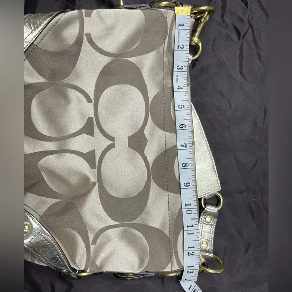 Brand New, Never Used Coach Carly Gold & Jacquard Signature “C” Hobo Bag - Picture 13 of 13